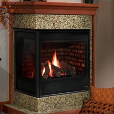 Heatilator Corner Direct Vent Gas Fireplace